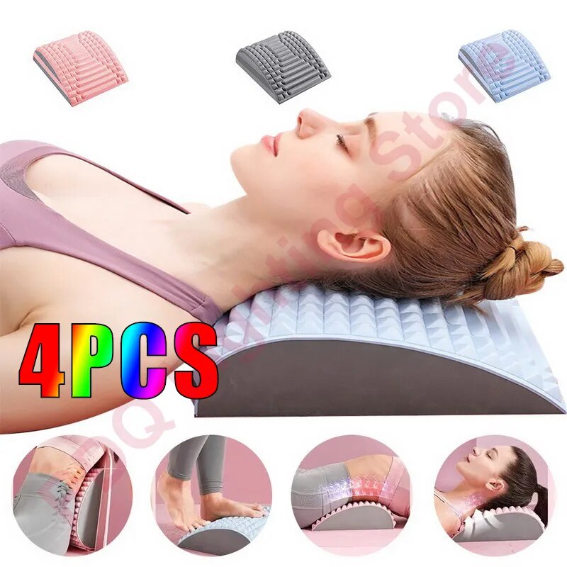 SpineSoothe: 3-in-1 Back Stretcher, Neck & Lumbar Support, Massager for Pain Relief & Relaxation