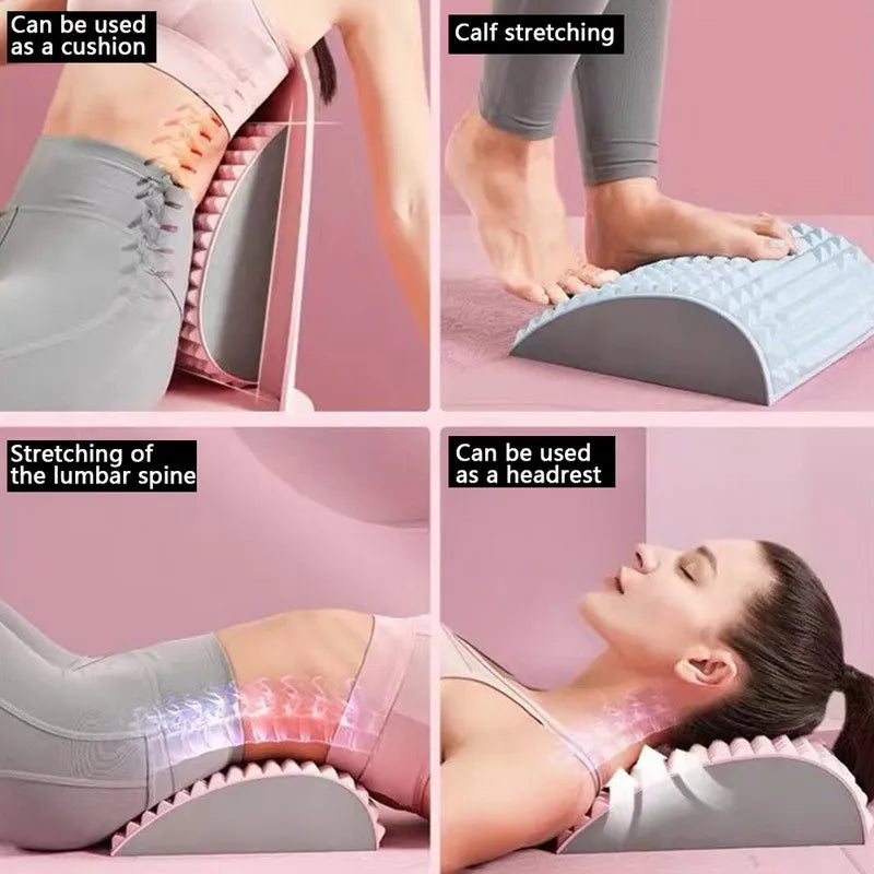 SpineSoothe: 3-in-1 Back Stretcher, Neck & Lumbar Support, Massager for Pain Relief & Relaxation